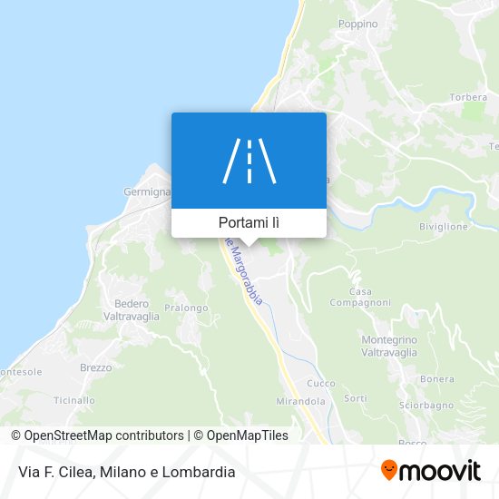Mappa Via F. Cilea