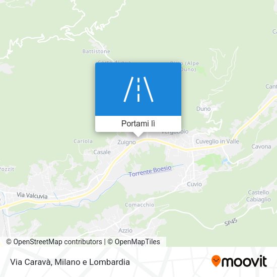 Mappa Via Caravà
