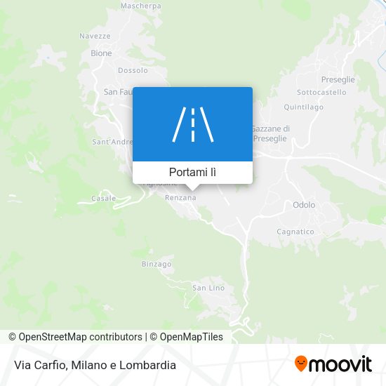 Mappa Via Carfio