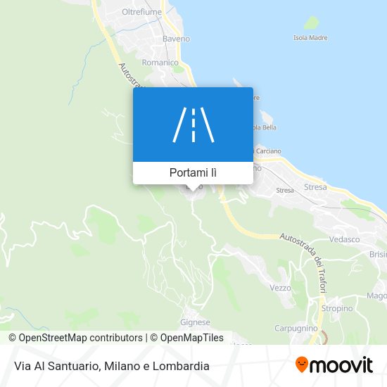 Mappa Via Al Santuario