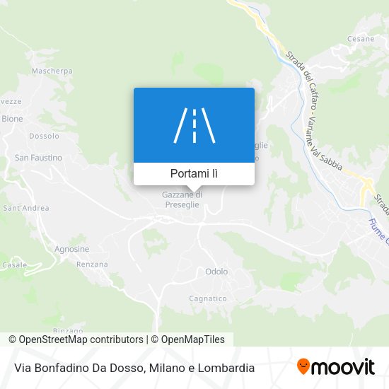 Mappa Via Bonfadino Da Dosso