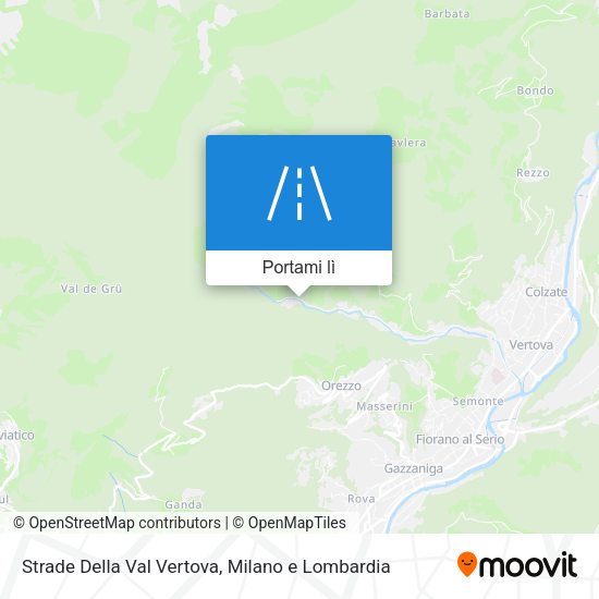 Mappa Strade Della Val Vertova