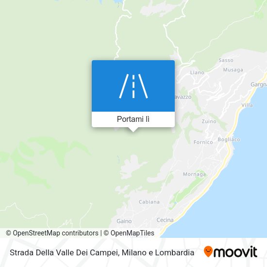 Mappa Strada Della Valle Dei Campei