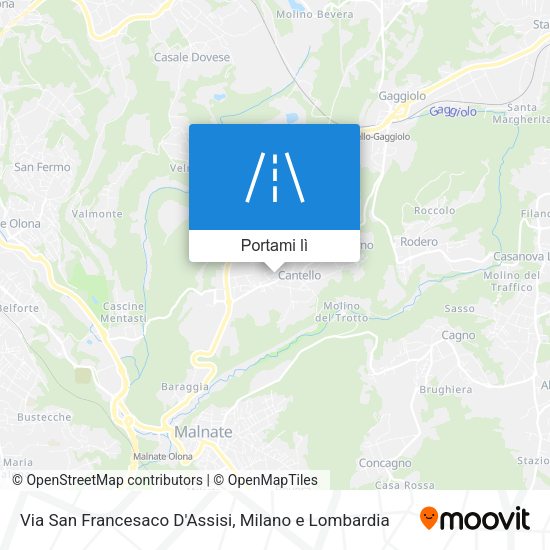 Mappa Via San Francesaco D'Assisi