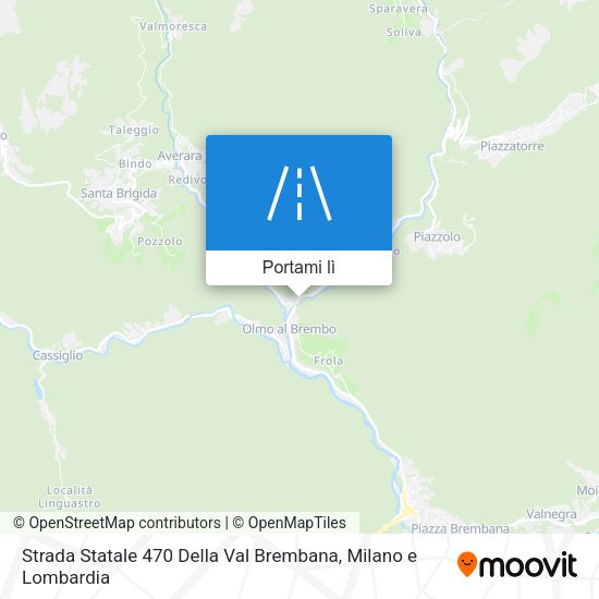 Mappa Strada Statale 470 Della Val Brembana