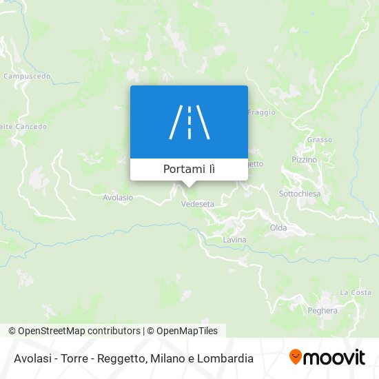 Mappa Avolasi - Torre - Reggetto