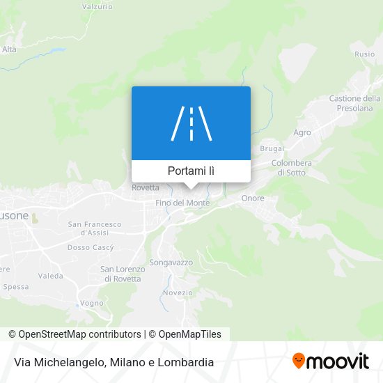 Mappa Via Michelangelo
