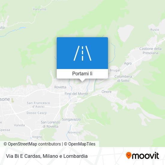 Mappa Via Bi E Cardas