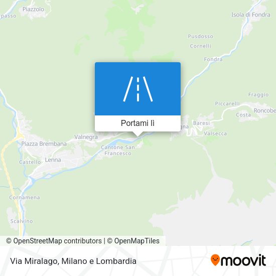Mappa Via Miralago