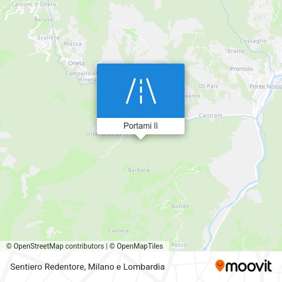 Mappa Sentiero Redentore