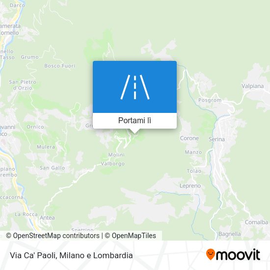 Mappa Via Ca' Paoli