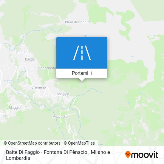 Mappa Baite Di Faggio - Fontana Di Pènscioi