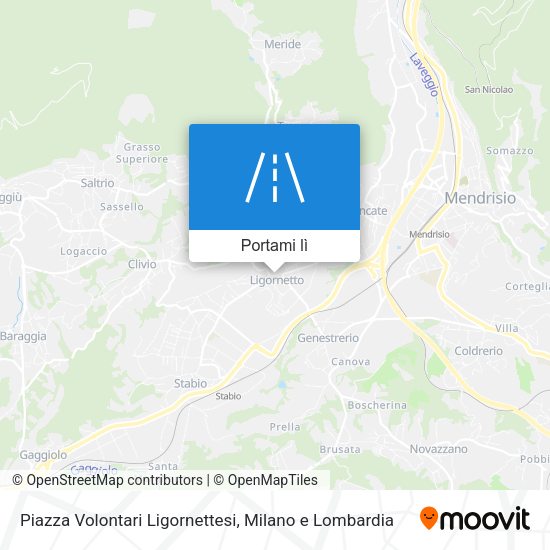Mappa Piazza Volontari Ligornettesi