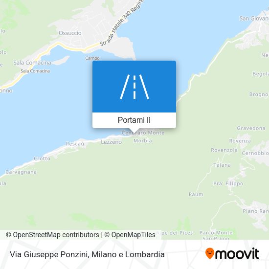 Mappa Via Giuseppe Ponzini