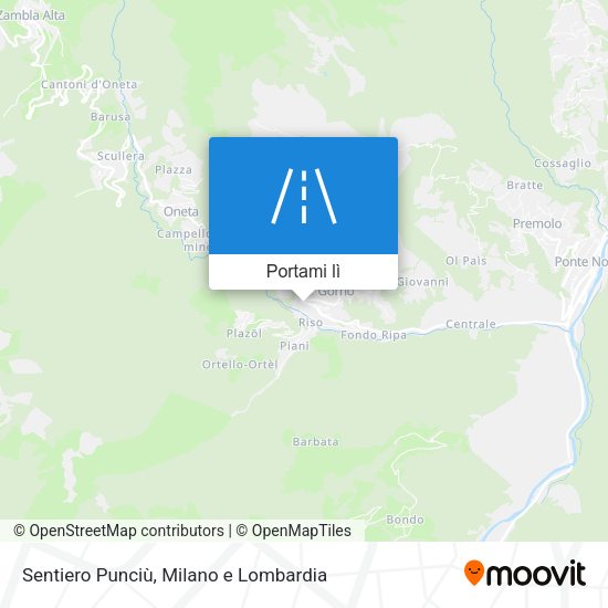 Mappa Sentiero Punciù