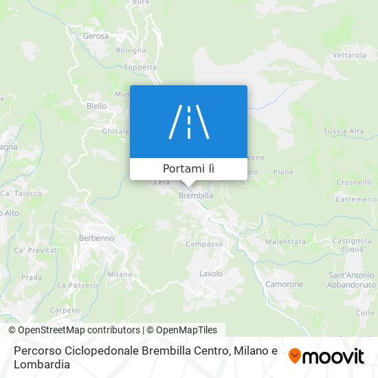 Mappa Percorso Ciclopedonale Brembilla Centro