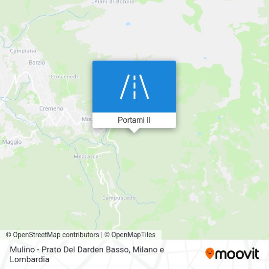 Mappa Mulino - Prato Del Darden Basso