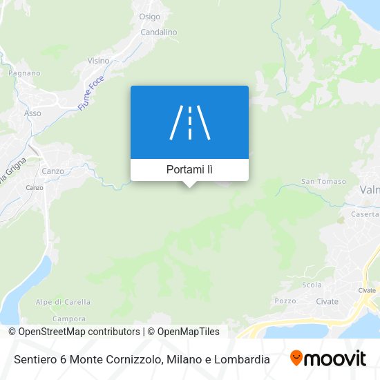 Mappa Sentiero 6 Monte Cornizzolo
