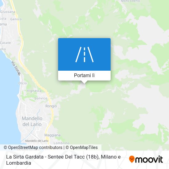 Mappa La Sirta Gardata - Sentee Del Tacc (18b)