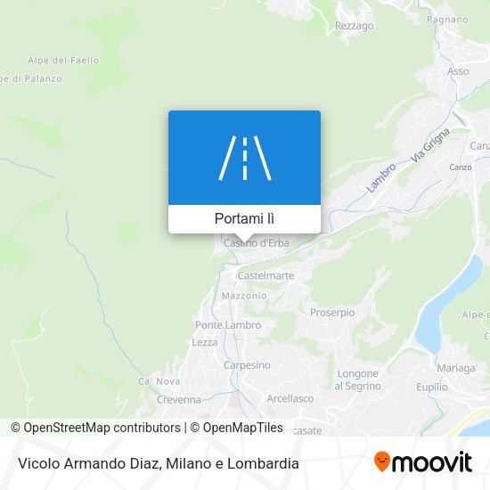 Mappa Vicolo Armando Diaz