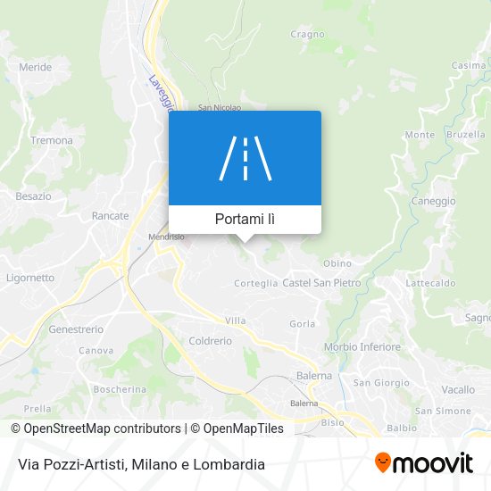 Mappa Via Pozzi-Artisti