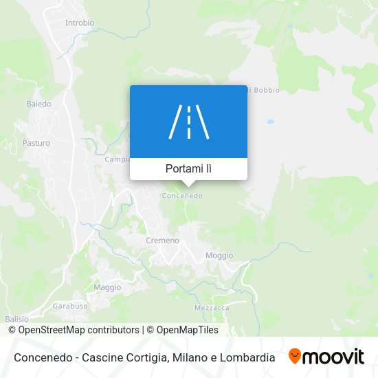 Mappa Concenedo - Cascine Cortigia