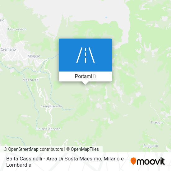 Mappa Baita Cassinelli - Area Di Sosta Maesimo