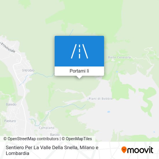 Mappa Sentiero Per La Valle Della Snella