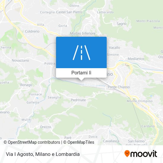 Mappa Via I Agosto