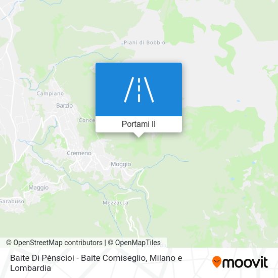 Mappa Baite Di Pènscioi - Baite Corniseglio