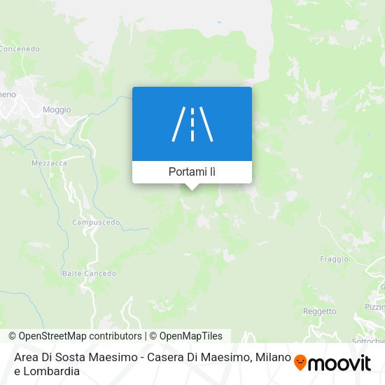 Mappa Area Di Sosta Maesimo - Casera Di Maesimo