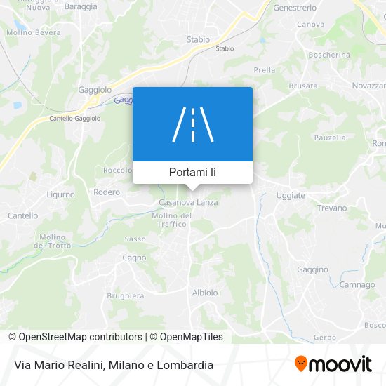 Mappa Via Mario Realini