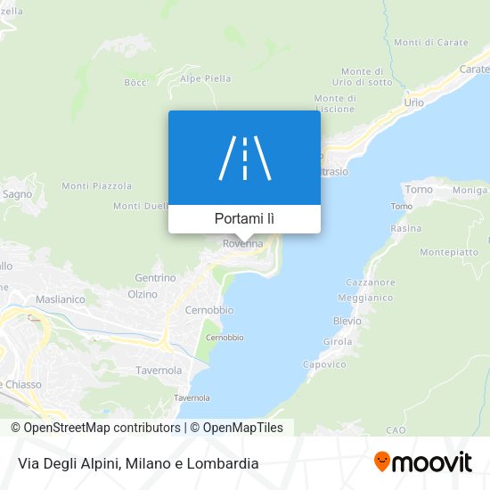 Mappa Via Degli Alpini
