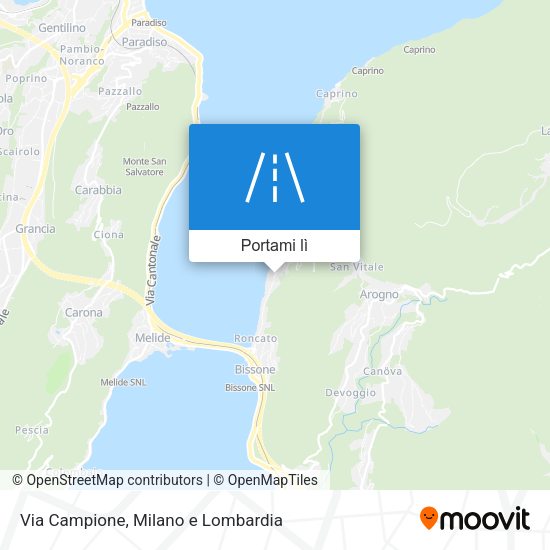 Mappa Via  Campione