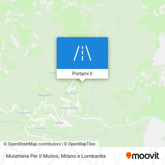Mappa Mulattiera Per Il Mulino
