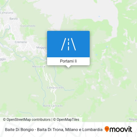 Mappa Baite Di Bongio - Baita Di Trona