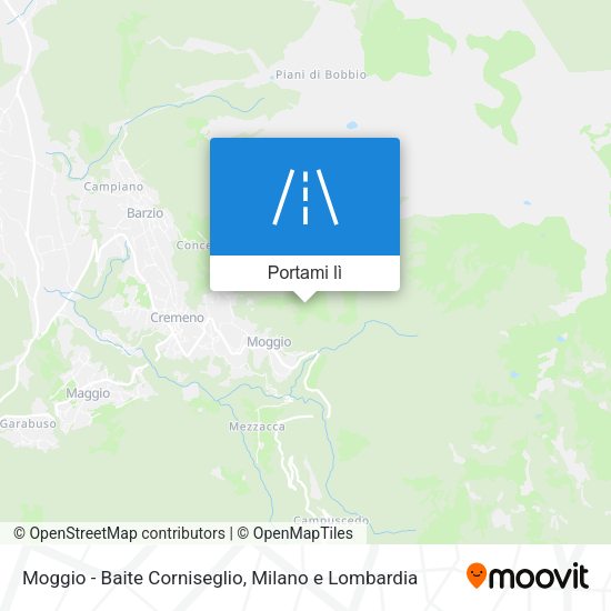 Mappa Moggio - Baite Corniseglio