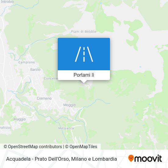 Mappa Acquadela - Prato Dell'Orso