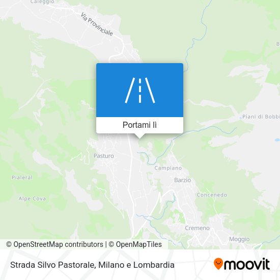 Mappa Strada Silvo Pastorale
