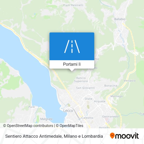 Mappa Sentiero Attacco Antimedale