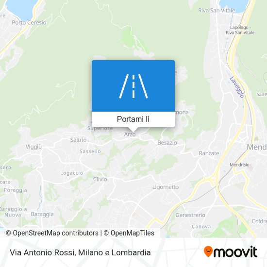 Mappa Via Antonio Rossi