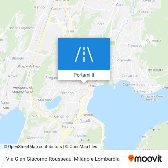 Mappa Via Gian Giacomo Rousseau