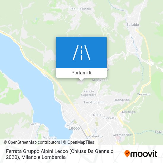 Mappa Ferrata Gruppo Alpini Lecco (Chiusa Da Gennaio 2020)
