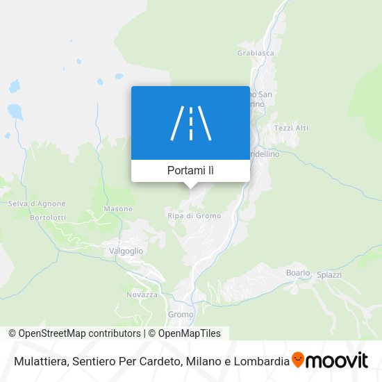 Mappa Mulattiera, Sentiero Per Cardeto