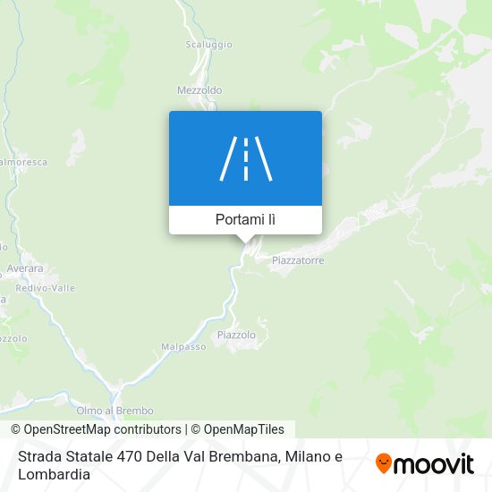 Mappa Strada Statale 470 Della Val Brembana
