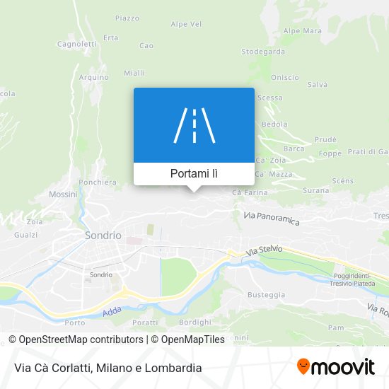 Mappa Via Cà Corlatti