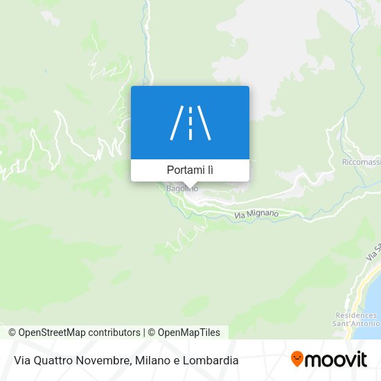 Mappa Via Quattro Novembre