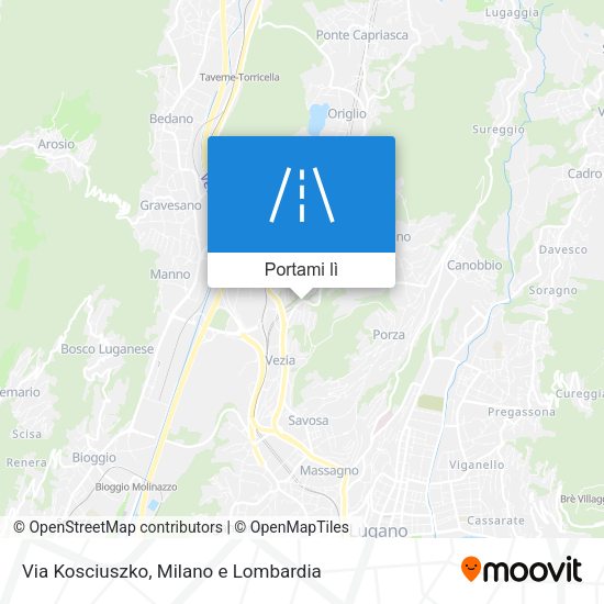 Mappa Via Kosciuszko