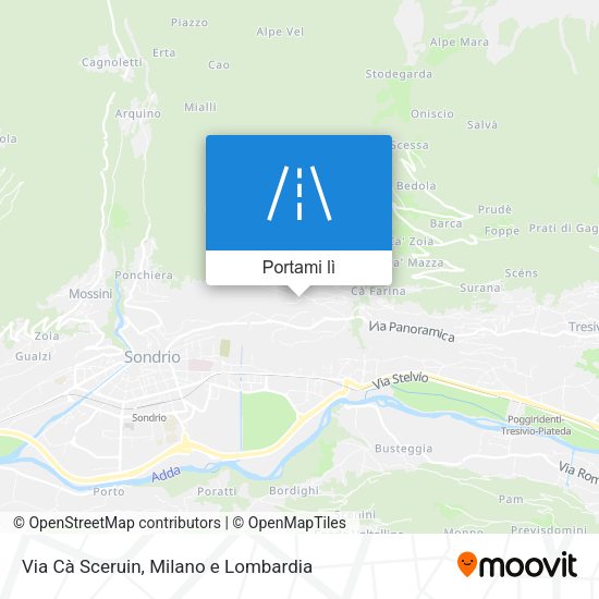 Mappa Via Cà Sceruin