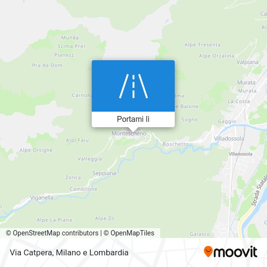 Mappa Via Catpera
